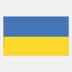 Ukraine Plain Flag Sticker