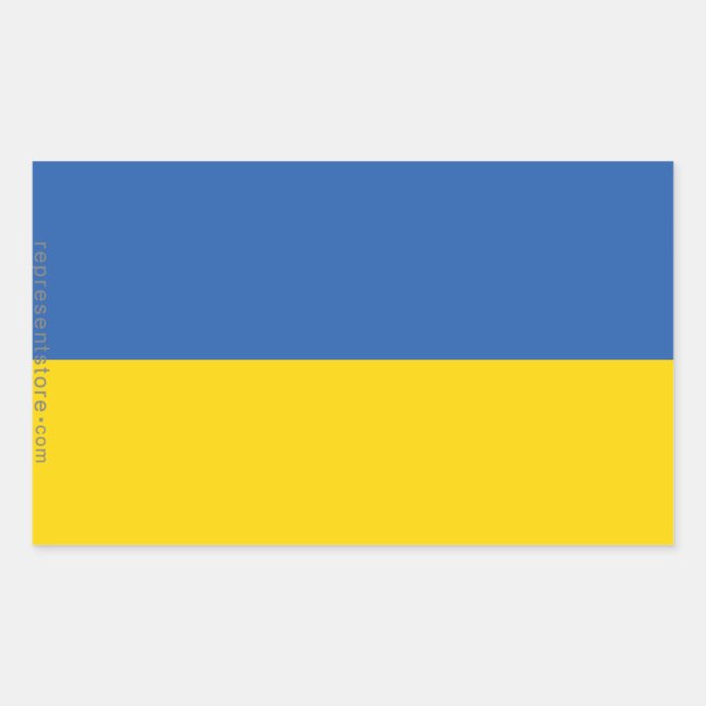 Ukraine Plain Flag Sticker (Front)