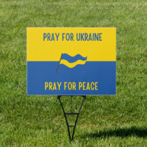 Ukraine Pray for Ukraine Yard Sign