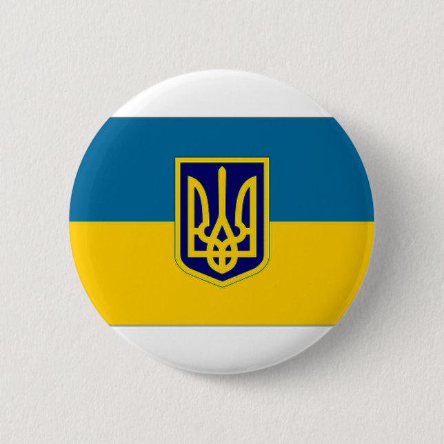 Ukraine President at sea Flag 2 Inch Round Button (Front)
