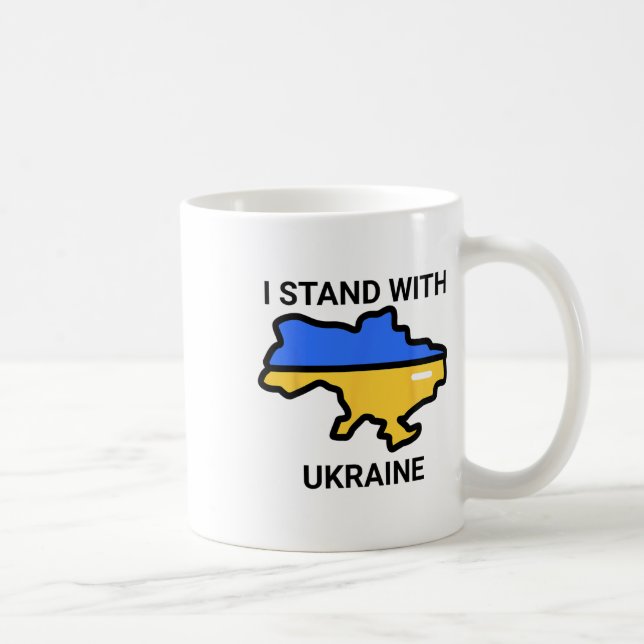 Ukraine Pride Map Supporters Gift Tee  Coffee Mug (Right)