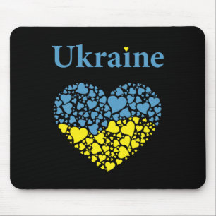 Ukraine Pride Ukrainian Heart Flag Glory To Ukrain Mouse Pad