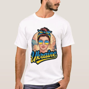 Ukraine Retro Style Woman Graphic Cultural Pride A T-Shirt
