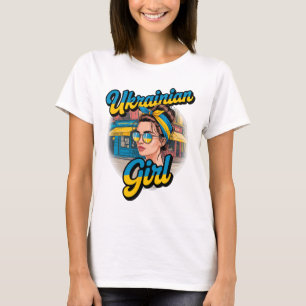 Ukraine Retro Style Woman Graphic Cultural Pride A T-Shirt
