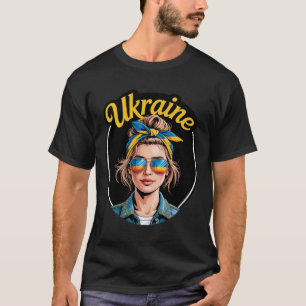 Ukraine Retro Style Woman Graphic Cultural Pride A T-Shirt