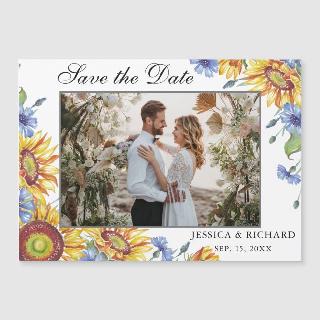 Ukraine Save the Date PHOTO Magnetic Card (Front)