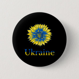 Ukraine Shirt Cute Ukrainians Sunflower Retro Ukra 2 Inch Round Button