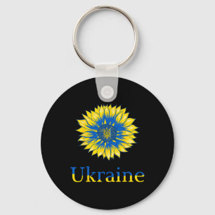 Ukraine Shirt Cute Ukrainians Sunflower Retro Ukra Keychain