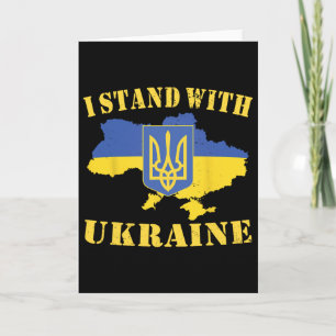 Ukraine Shirt I Stand With Ukraine Ukrainian Flag  Card