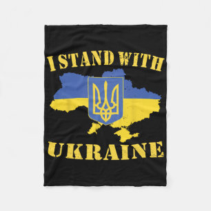 Ukraine Shirt I Stand With Ukraine Ukrainian Flag  Fleece Blanket