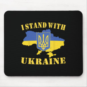 Ukraine Shirt I Stand With Ukraine Ukrainian Flag Mouse Pad