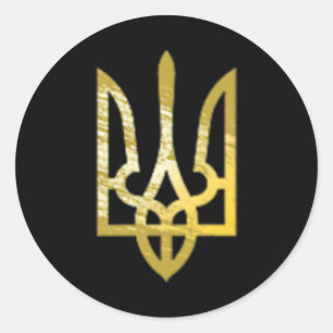 Ukraine Shirt Trident Tryzub Zelensky Military Oli Classic Round Sticker