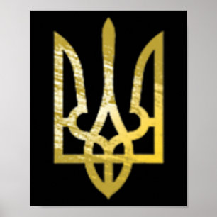 Ukraine Shirt Trident Tryzub Zelensky Military Oli Poster