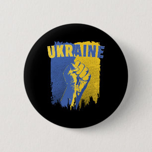Ukraine Shirt Ukrainian Flag Fist Patriotic 2 Inch Round Button