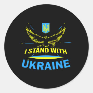 Ukraine Shirt Ukrainian Flag Pride I Stand With Uk Classic Round Sticker