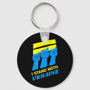 Ukraine Shirt Ukrainian Support Ukraine I Stand Wi Keychain