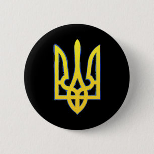 Ukraine Shirt Ukrainian Trident Military Zelensky  2 Inch Round Button