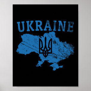 Ukraine Shirt Ukrainian Tryzub Patriotic Support N Poster