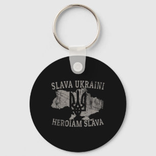 Ukraine Shirt Ukrainian Zelensky Tryzub Military Keychain