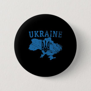Ukraine Shirt Zelensky Ukrainian Tryzub Patriotic 2 Inch Round Button