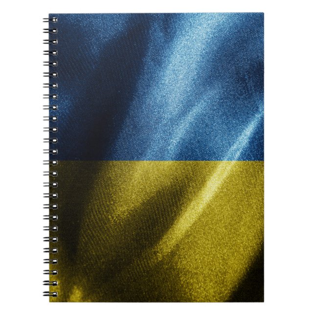 Ukraine silk flag notebook (Front)