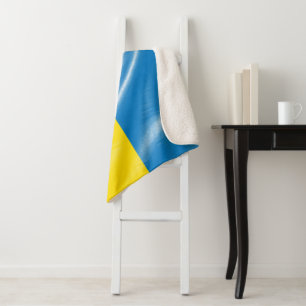 Ukraine silk flag sherpa blanket
