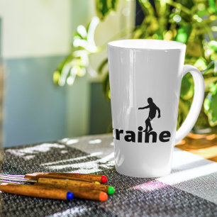 Ukraine soccer latte mug