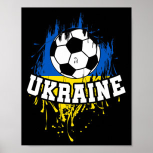Ukraine Soccer Ukrainian Footll Ukraine Futbol  Poster