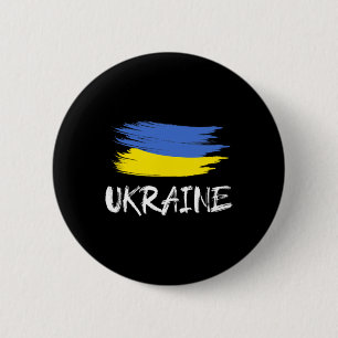 Ukraine Souvenir Gift Ukrainian Country Flag Brush 2 Inch Round Button