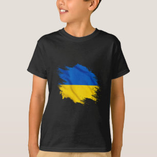Ukraine Souvenir Gift Ukrainian Country Flag Brush T-Shirt