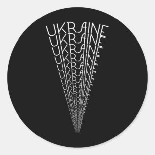Ukraine Spotlight Word Art - Unique Ukrainian Souv Classic Round Sticker
