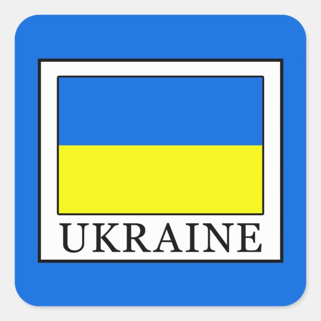 Ukraine Square Sticker (Front)