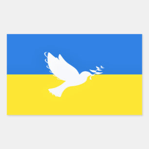 Ukraine Stickers Drapeau Peace Dove Soutien à la l