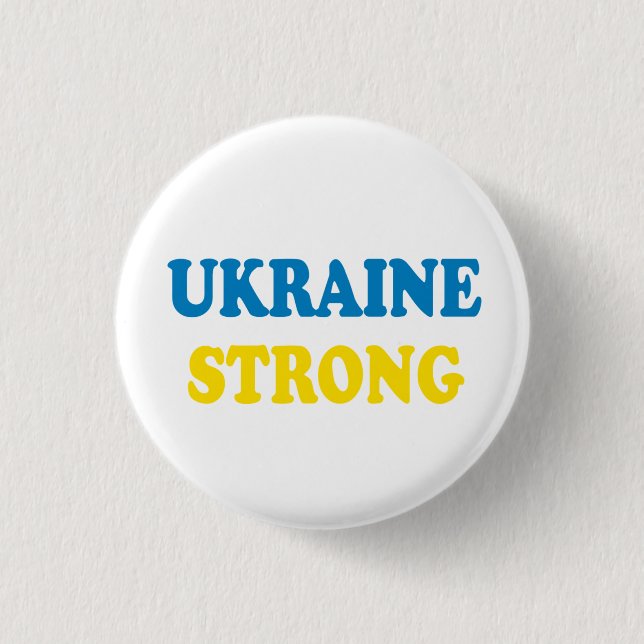 Ukraine Strong  1 Inch Round Button (Front)
