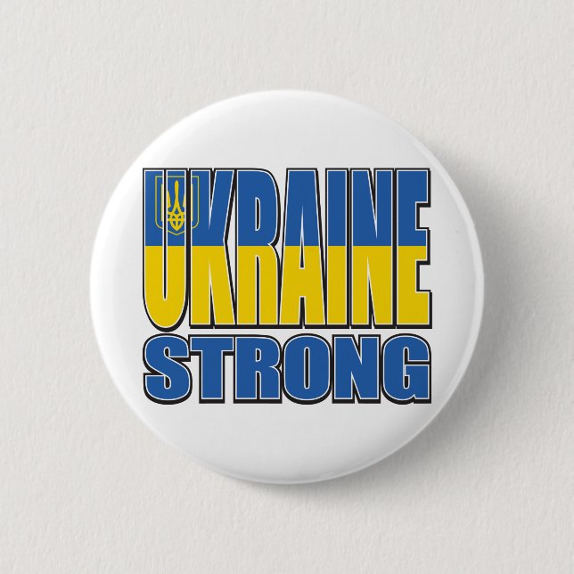 Ukraine-Strong 2 Inch Round Button (Front)