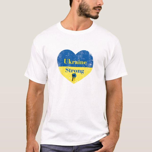 Ukraine Strong Heart And Soul - Ukraine Strong T-Shirt (Front)