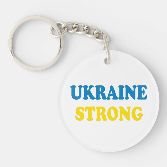 Ukraine Strong Keychain (Front)