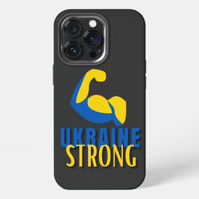 Ukraine Strong Muscle Flex  iPhone Case (Back)