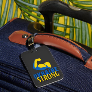 Ukraine Strong Muscle Flex Luggage Tag