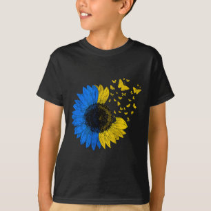 Ukraine Sunflower Flag Vintage Ukrainian Flag Ukra T-Shirt