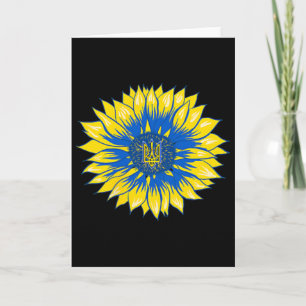 Ukraine Sunflower Pocket Style Retro Floral Ukrain Card