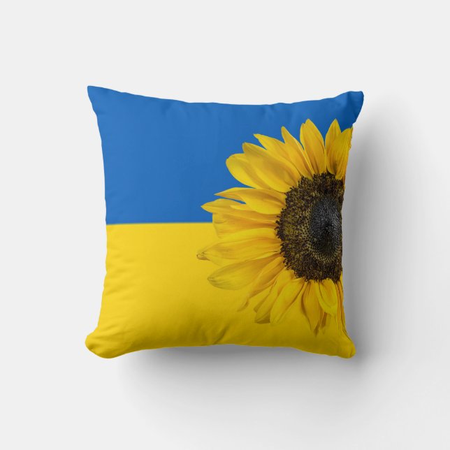 Ukraine Sunflower  Throw Pillow (Front)