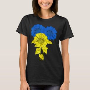 Ukraine Sunflowers Blue Yellow Support Peace Ukrai T-Shirt