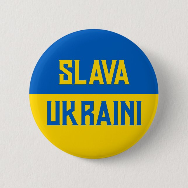 Ukraine support 2 inch round button (Front)