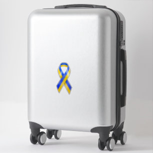 Ukraine support blue yellow awareness ribbon
