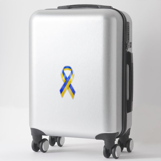 Ukraine support blue yellow awareness ribbon  (Suitcase)