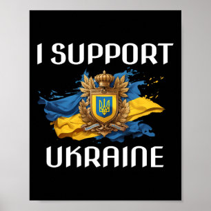 Ukraine Support Flag And Symbol Ukrainian People I Poster