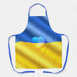 Ukraine - Support - Freedom Peace - Ukrainian Flag Apron