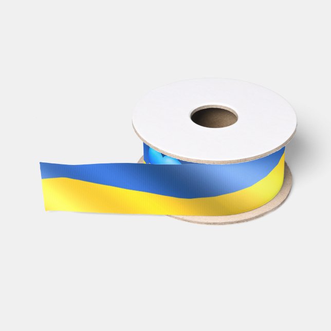 Ukraine - Support - Freedom Peace - Ukrainian Flag Grosgrain Ribbon (Spool)