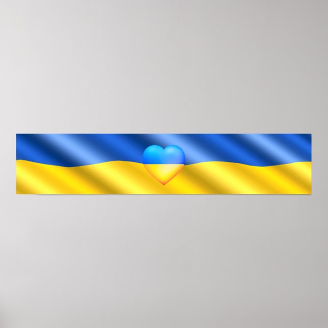 Ukraine - Support - Freedom Peace - Ukrainian Flag Poster (Front)